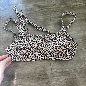 Xhilaration Leopard Print Bathing Suit Top